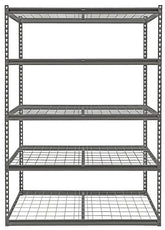 ProSource Boltless Shelving Unit with Wire Decking, 5 Levels, 48 in W x 24 in D x 72 in H
